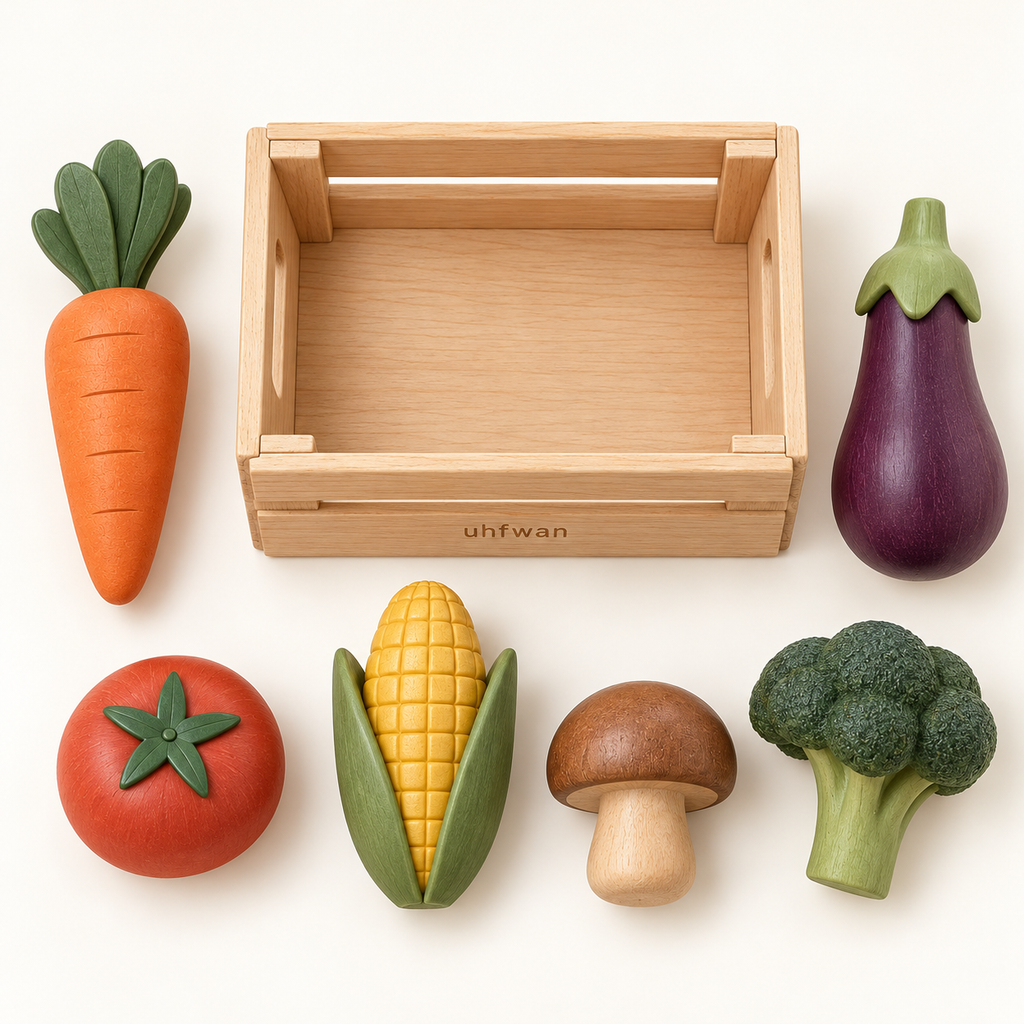 uhfwan Meadow Market Wooden Vegetable Crate - product