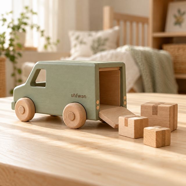 uhfwan Forest Post Wooden Delivery Van