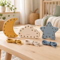uhfwan Moonlight Wooden Lacing Cards - lifestyle