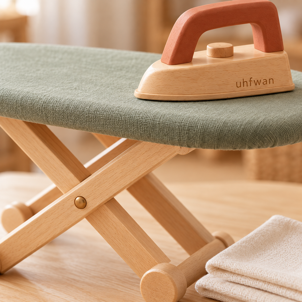 uhfwan Little Laundry Wooden Ironing Set - detail