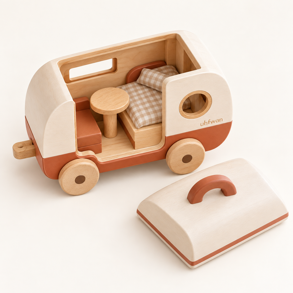 uhfwan Woodland Camper Wooden Caravan - product